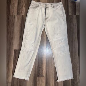 VERVET White, ripped, boyfriend jeans